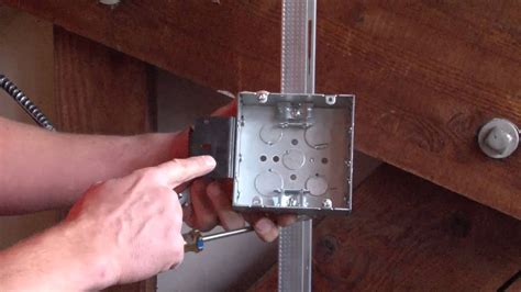 mount junction box to metal beam|how to attach boxes to beams.